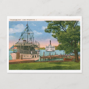 Vergnügungsbucht, Long Branch, NJ Vintage Postkarte