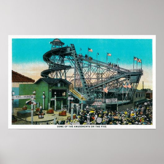 Vergnügungsfahrten am Pike, Long Beach Poster (Vorne)