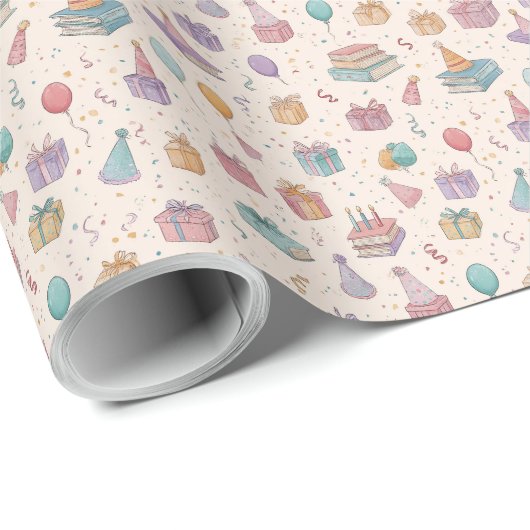 Vergnügungspapier, Kids Wrapping Paper Geschenkpapier (Rolleneckpunkt)