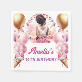 Vergnügungspark Afrikanischer Amerikanischer Gebur Serviette