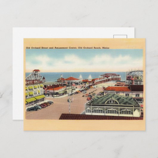 Vergnügungspark am Old Orchard Beach Postkarte (Vorne/Hinten)
