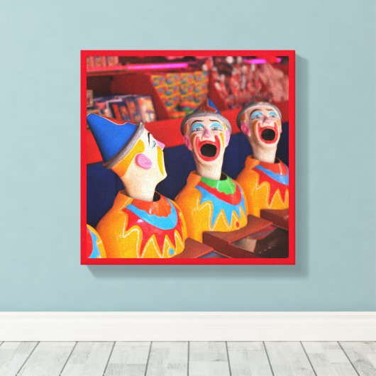 Vergnügungspark Clown Water Game Leinwand (Insitu (Holzboden))