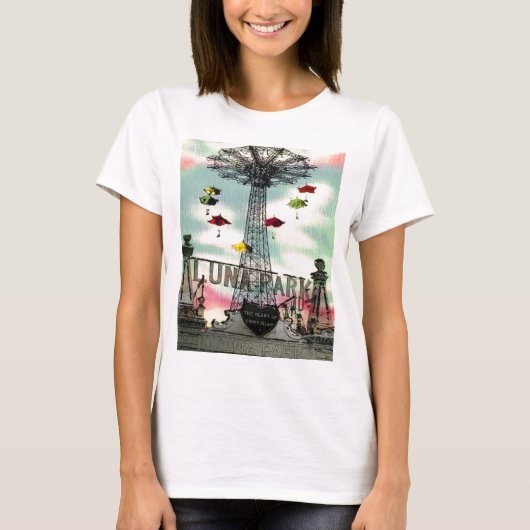 Vergnügungspark Coney Islands Luna Park Brooklyn T-Shirt (Vorderseite)