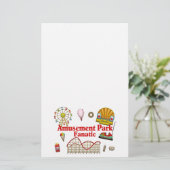Vergnügungspark-Fanatiker Briefpapier (Stehend Vorderseite)