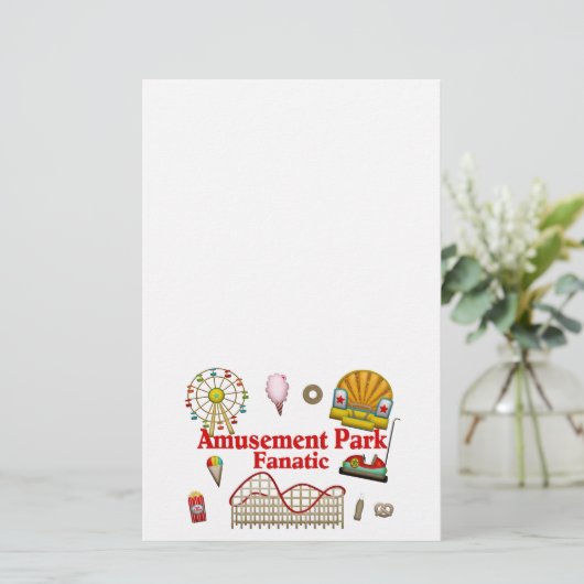 Vergnügungspark-Fanatiker Briefpapier (Stehend Vorderseite)