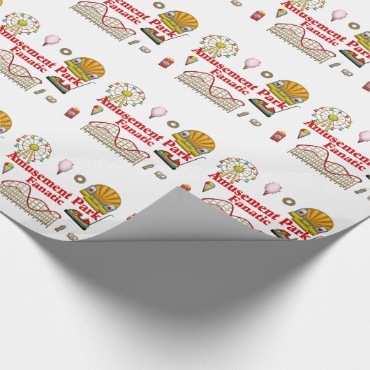 Vergnügungspark-Fanatiker Geschenkpapier (Ecke)