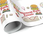 Vergnügungspark-Fanatiker Geschenkpapier (Rolleneckpunkt)