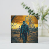 Vergnügungspark Feiertagskarte (Stehend Vorderseite)