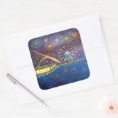 Vergnügungspark Fireworks Roller Untersetzer Stick Quadratischer Aufkleber (Umschlag)