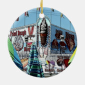 Vergnügungspark-Imbiss-Stand-alter Keramikornament (Hinten)