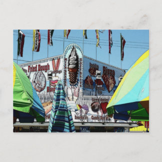 Vergnügungspark-Imbiss-Stand-alter Postkarte