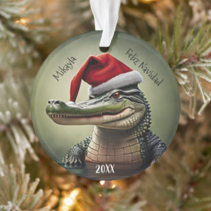 Vergnügungspark in der Weihnachtsmannmütze Ornament
