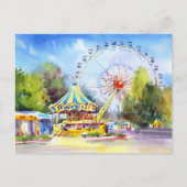 Vergnügungspark Kunst Postkarte (Vorderseite)