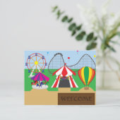 Vergnügungspark oder Themenpark Postkarte (Stehend Vorderseite)