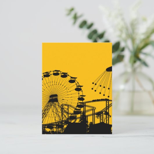 Vergnügungspark Postkarte (Stehend Vorderseite)