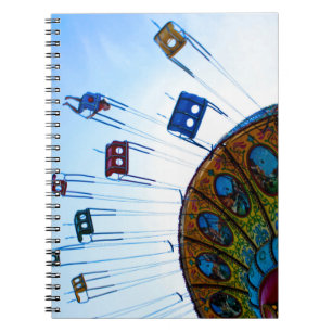 Vergnügungspark Ride Spiral Foto Notebook Notizblock