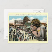 Vergnügungspark, Roackway Beach, New York Vintag Postkarte (Vorne/Hinten)