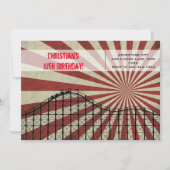 Vergnügungspark Roller Untersetzer Geburtstag Einl Einladung (Vorderseite)