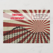 Vergnügungspark Roller Untersetzer Geburtstag Einl