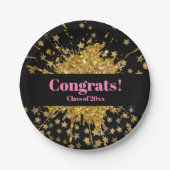 Vergnügungspark Rosa Funkeln Glitzer Graffiti Anst Pappteller (Vorderseite)