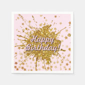 Vergnügungspark Rosa Funkeln Glitzer Graffiti Anst Serviette (Vorderseite)