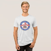 Vergnügungspark Seven Flags Tri-Blend Shirt (Vorderseite voll)