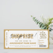 Vergnügungspark Vergnügungspark Themenpark Ticket  (Stehend Vorderseite)