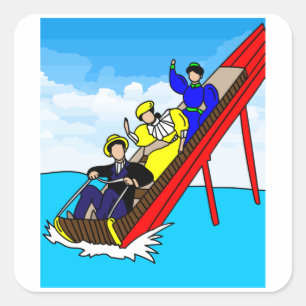 Vergnügungspark Vergnügungspark Vergnügungspark Quadratischer Aufkleber