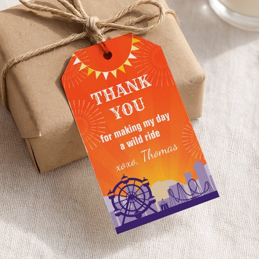 Vergnügungspark Vielen Dank Tag Geschenkanhänger