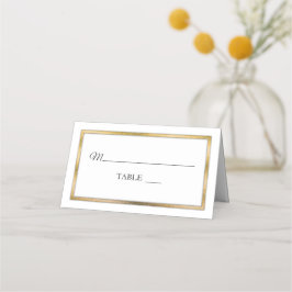 Vergoldet | White Simple Elegante Platzkarten