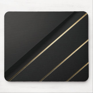 Vergoldete Ausrichtung — Minimalistisches Schwarz Mousepad