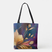 Vergoldete Blüte – Abstrakte florale Komposition Tasche (Rückseite)