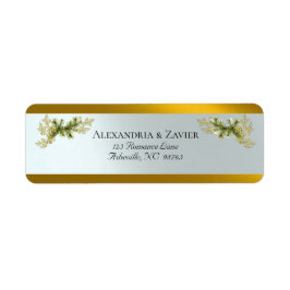 Vergoldete Botanische Adressetiketten - Gold