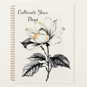 Vergoldete botanische Illustration Vintage Magno Planer