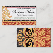 Vergoldete Damast-Visitenkarte für elegantes Visitenkarte (Vorne/Hinten)