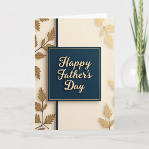 Vergoldete Fathers Day Schriftkarte Karte
