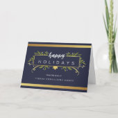 Vergoldete Feiertags-Unternehmenskarte Feiertagskarte (Vorderseite)