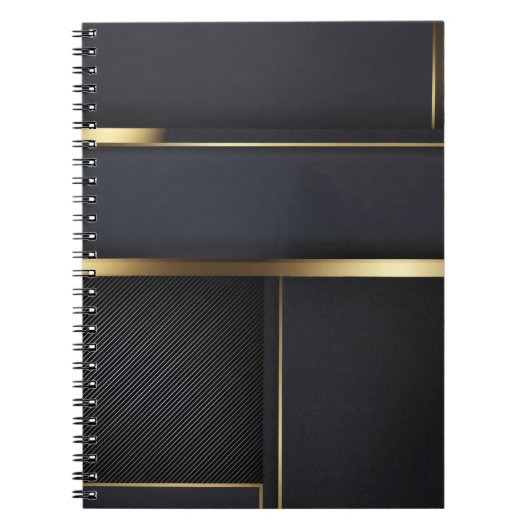 Vergoldete Geometrie Luxus Notizblock (Vorderseite)