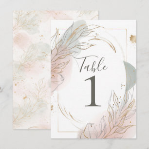 Vergoldete Gold-Salbei- und Rosenholz-Blumen-Tisch Einladung