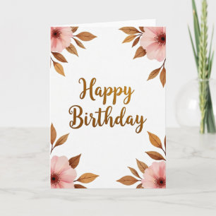 Vergoldete Happy Birthday-Karte Karte