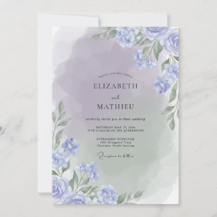 Vergoldete Immergrün-Malblatt-Hochzeit Einladung