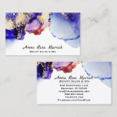 *~* vergoldete Luxe abstraktes Lavendel-Gold Visitenkarte (Vorne/Hinten)