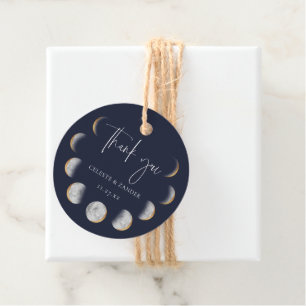 Vergoldete Mondphasen Hochzeit Danke Geschenkanhänger