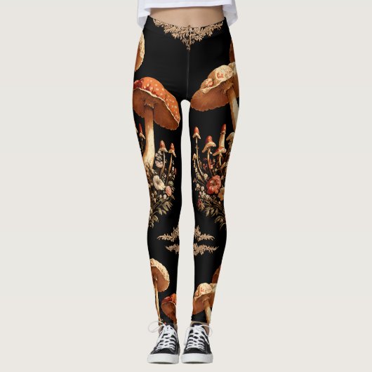 Vergoldete Pilze Leggings (Vorderseite)