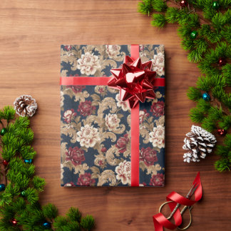 Vergoldete Rankenarbeit Panaschierte Pfingstrose N Geschenkpapier