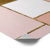 Vergoldete Rose Geometrie Poster (Ecke)