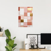Vergoldete Rose Geometrie Poster (Heimbüro)