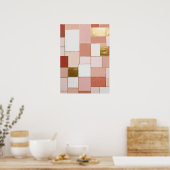Vergoldete Rose Geometrie Poster (Küche)