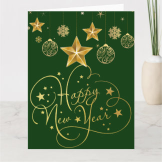 Vergoldete Silvesterkarte – Luxus Karte