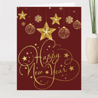 Vergoldete Silvesterkarte – Luxus Karte
